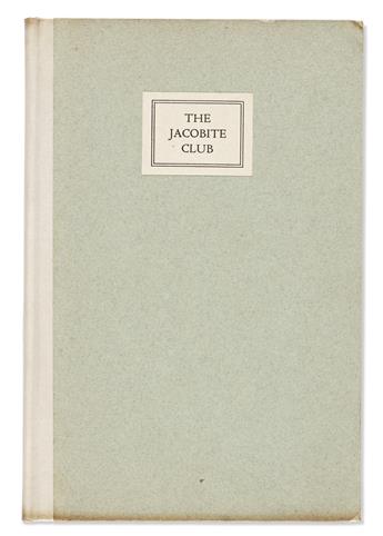 [ROGERS, BRUCE.] The Jacobite Club.